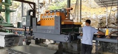 Máquina cortadora automática de caras de lichi para granito